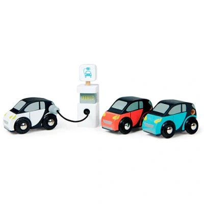 Afbeelding van Tender leaf toys elektrische auto&#039;s met laadpaal