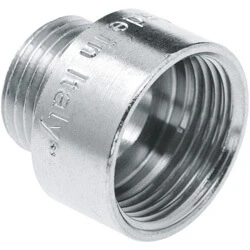 Afbeelding van Messing draadfitting neusstukje verchroomd 3/4 x