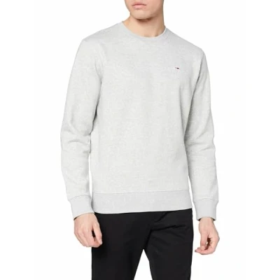 Afbeelding van Tommy Jeans Regular C NECK Sweater, Heren, Maat: 54, Grey heather