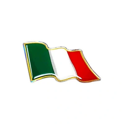 Afbeelding van 4R Quattroerre.it 14009 sticker Italië vlag in de wind, 3D, 40 x 80 mm
