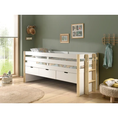 Afbeelding van LUCEVI Margrit Kajuitbed met 3 laden 90x200cm Wit