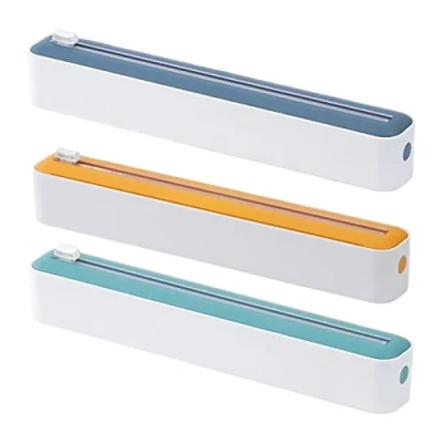 Afbeelding van Lecerrot Cling Wrap folie, navulbare folie met foliesnijder, voor het snijden van vershoudfolie, aluminiumfolie, bakpapier