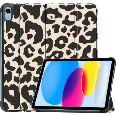 Afbeelding van imoshion Design Trifold Bookcase voor de Apple iPad 11 (2025) inch A16 / 10 (2022) 10.9 Leopard
