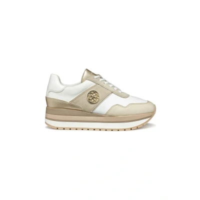 Afbeelding van Geox NEW Kency Sneakers laag, Dames, Maat: 41, White light taupe Leer en textiel