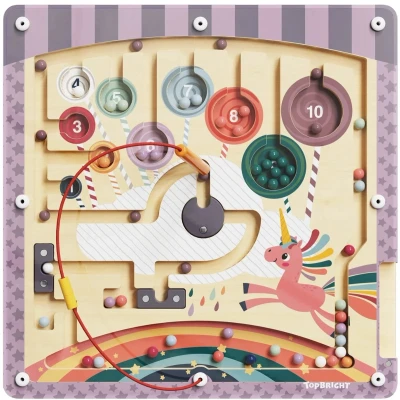 Afbeelding van Topbright 1211462023de0001 Eenhoorn doolhof (magnetisch spel vanaf 36 maanden, meerkleurig, 28,5 x 2,6 29 cm)