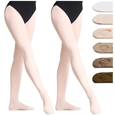 Afbeelding van DANCEYOU Danspanty voor meisjes, dames, klassiek, converteerbaar, ballet, yoga, gymnastiek, 70 denier