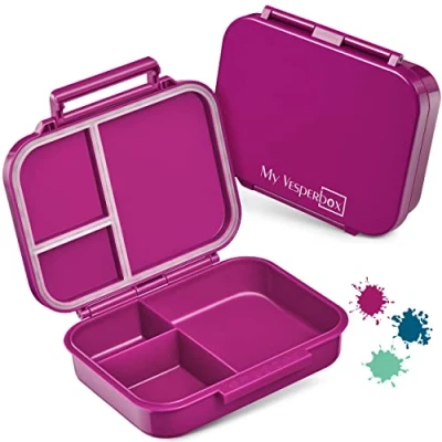 Afbeelding van Mini Bia Bento Box Kids nieuw MODEL compacter en lichter lekvrij &amp; BPA vrij lunchbox voor kleuterschool school (Paars)