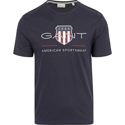 Afbeelding van GANT REG Archive Shield Tshirt print, Heren, Maat: 3XL, Evening blue