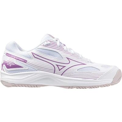 Afbeelding van Mizuno Cyclone Speed 4 Volleybalschoenen, Dames, Maat: 42, White/patrician purple/quince Textiel/ synthetisch