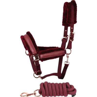 Afbeelding van Harry&#039;s Horse Halsterset Denici Cavalli Scabiosa Bordeaux