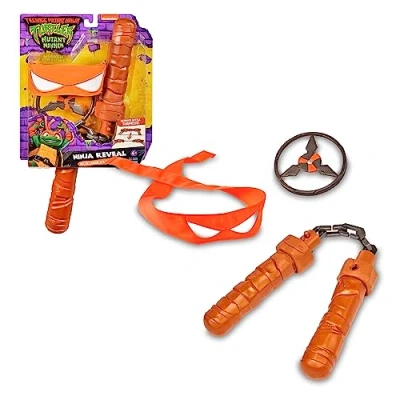 Afbeelding van Ninja schildpadden, vechtwapens, kenmerkend wapen van je held, Michelangelo, speelgoed voor kinderen vanaf 4 jaar, Giochi Preziosi TU8063