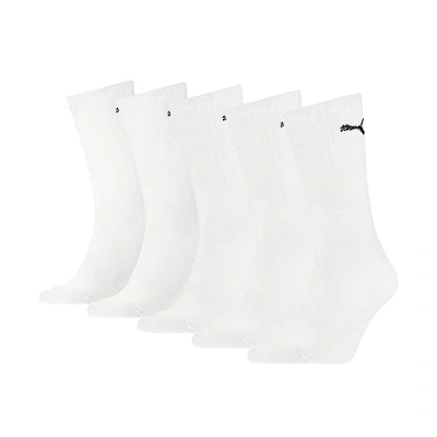 Image de PUMA Lot de 5 paires chaussettes unisexes, Blanc., 35 38 EU