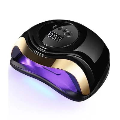 Afbeelding van Aokyom 168 W uv lamp, nageldroger, professionele nagellampen, sneldrogend, 4 timer van 10 s/30 s/60 s/99 s, 36 leds, groot lcd display, afneembare basis, voor semi permanente nagellak, gel en lak