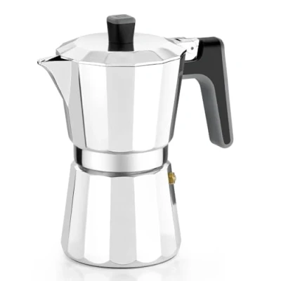 Afbeelding van BRA Perfecta Italiaans koffiezetapparaat met inductie, aluminium, inhoud 12 kopjes, kleur: zilver