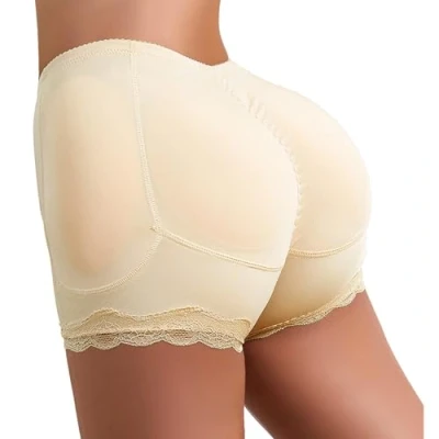 Afbeelding van Bcenoilua Naadloze kanten gewatteerde shapewear slip voor dames, Beige