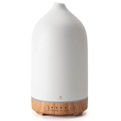 Afbeelding van Recalma Witte Aroma Diffuser Keramiek Luchtbevochtiger Aromatherapie Sfeervolle Geurverspreider Geschikt voor Etherische Olie