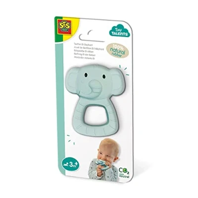 Afbeelding van SES Tiny Talents Bijtspeeltje Eli Olifant 100% Natuurrubber