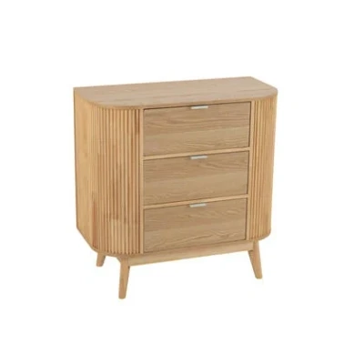 Afbeelding van J Line Kast Rond Mdf/Dennenhout Naturel Large