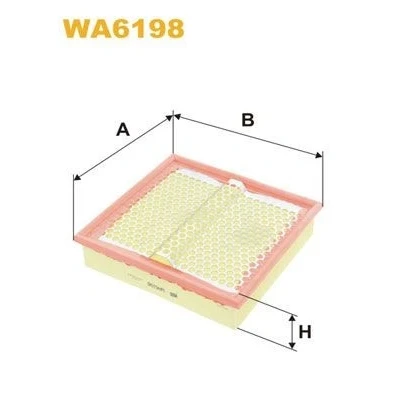 Afbeelding van WIX FILTERS WA6198 Luchtfilter 63 229 220 Filter insert MERCEDES BENZ: 190, W124 Saloon, Estate