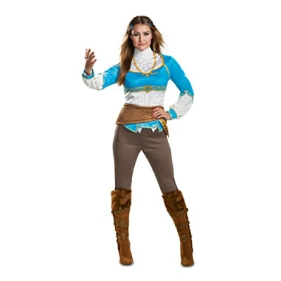 Afbeelding van Disguise 67753E Zelda Breath of the Wild kostuum voor volwassenen, blauw, L