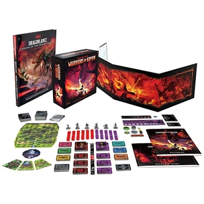 Image de Dungeons &amp; Dragons Dragonlance: Shadow of The Dragon Queen Deluxe Edition (livret d’Aventure D&amp;D, écran de MD + Jeu Plateau Warriors Krynn Version Anglaise) D09880000