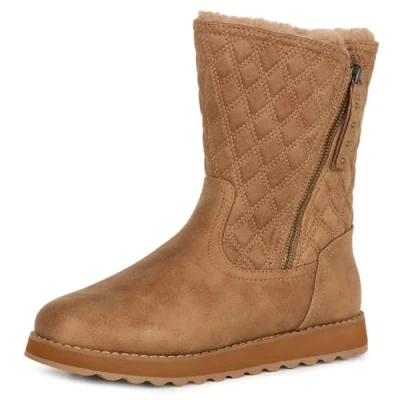 Afbeelding van Skechers Snowboots, Dames, Maat: 40, Bruin Hoogwaardig imitatieleer