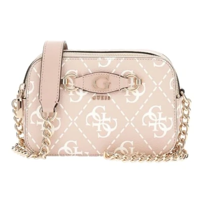 Afbeelding van GUESS Schoudertas Izzy Camera Bag Sand Logo Beige