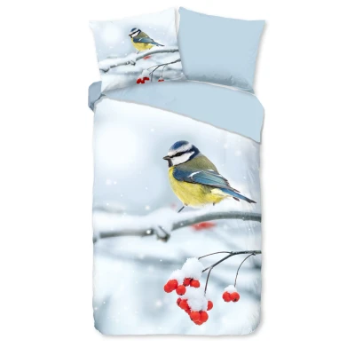 Afbeelding van Good Morning Dekbedovertrek &quot;pimpelmees in de sneeuw&quot; Multi (140x200/220 cm) Katoen