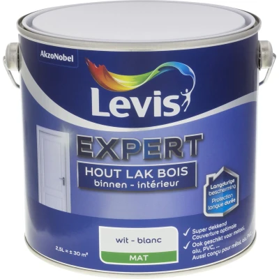 Afbeelding van Levis Expert Lak Binnen Mat Wit 2.5L
