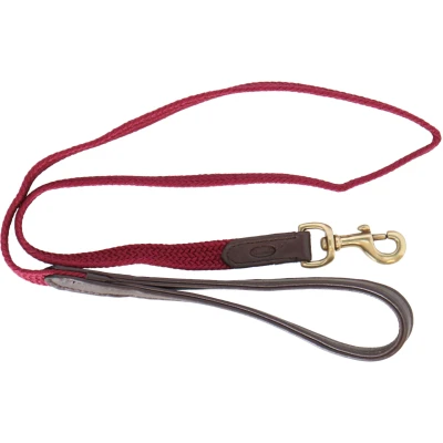 Afbeelding van Weatherbeeta Hondenlijn Leather Plaited Brown/maroon M