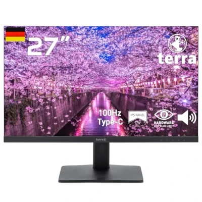 Afbeelding van Terra 2748W LCD monitor Energielabel E (A G) 68.6 cm (27 inch) 1920 x 1080 Pixel 16:9 5 ms HDMI, DisplayPort, USB C, Hoofdtelefoonaansluiting IPS