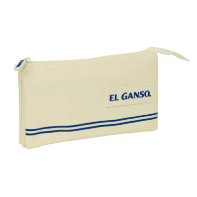 Afbeelding van Pennenetui met 3 vakken El Ganso Beige 22 x 12 cm