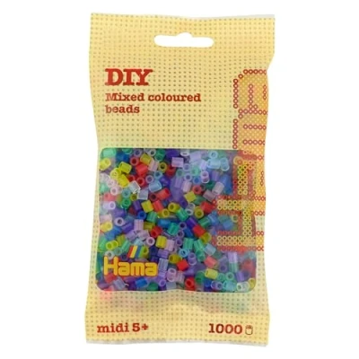 Afbeelding van Hama 207 53 creatieve hobby&#039;s, kralen en sieraden, zakjes met 1000 transp kralen. Type: effen