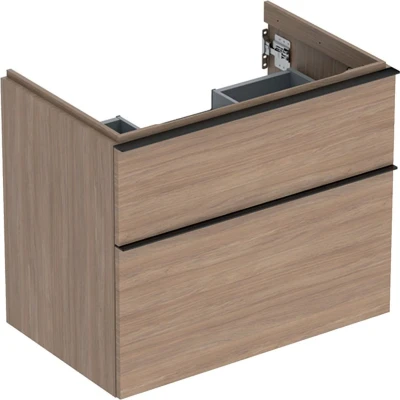 Afbeelding van Geberit iCon wastafelonderbouwkast met 2 schuifladen, eiken 740 x 615