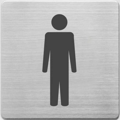 Afbeelding van Alco Al 450 2 Pictogram Rvs 90X90X1Mm Wc Mannen