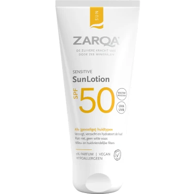 Afbeelding van 3x Zarqa SunLotion SPF 50 Sensitive 100 ml