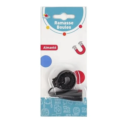 Image de SPORTSIDE Ramasse Boule de Pétanque Aimanté Jeu d&#039;Adresse et Plein Air Aimant Cordon 040054 Noir Plastique 22 cm Article Sport