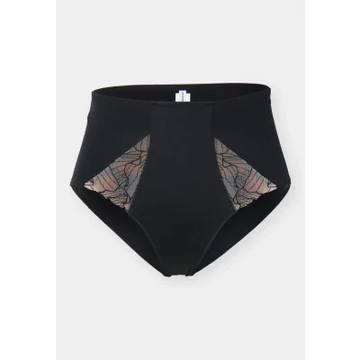 Afbeelding van Chantelle PULP Tattoo LOVE HIGH Waisted FULL Brief Slip, Dames, Maat: 42, Black/golden beige