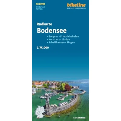 Afbeelding van Radkarten Bodensee cycle map Bregenz Friedrichshafen Konstanz Li