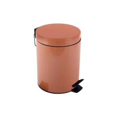 Afbeelding van Cosmetica emmer Sydney Terracotta rood prullenbak pedaalemmer afvalemmer 3 liter met uitneembare binnenemmer