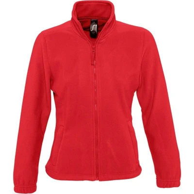 Afbeelding van SOLS Dames/dames North Full Zip Fleece Jacket (Rood) Maat 2XL