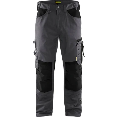 Afbeelding van Blaklader Werkbroek zonder spijkerzakken 1556 1860 Medium Grijs/Zwart C154