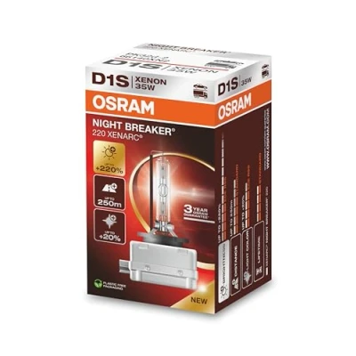 Image de OSRAM XENARC NIGHT BREAKER 220, D1S, +220% de luminosité en plus, lampe phare au xénon, 66140XN2, boîte pliante (1 lampe)