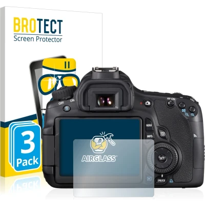 Afbeelding van BROTECT Screenprotector voor Canon EOS 60D Folie Beschermfolie Beschermglas transparant (3 Stuks)