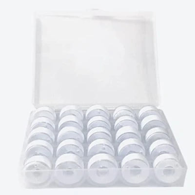 Afbeelding van 25 spoelen wit voorgewikkeld naaigaren naaiaccessoires voor Singer naaimachine Like Brother
