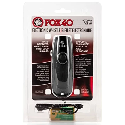 Afbeelding van Fox40 elektrische scheidsrechtersfluit zwart (limited edition kleur)