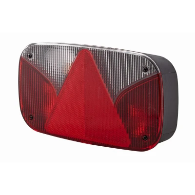 Afbeelding van HELLA 2VA 998 232 251 Achterlicht Links Wit / Rood Zwart Met gloeilampen, voor aanhangwagen