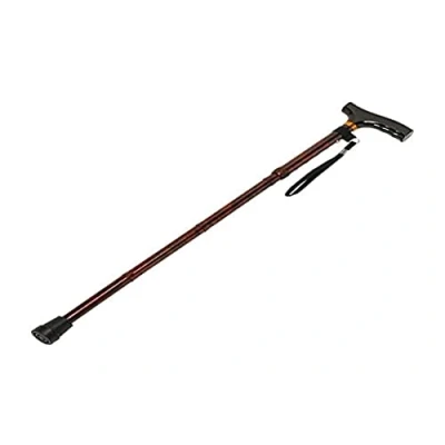 Afbeelding van Homecraft Folding Gekleurde Walking Stick met houten handvat, lichtgewicht verstelbare Cane voor balans, Mobility AD, Walnut, 825 925 mm (33 37 inch) (losstaand VAT reliëf in het Verenigd Konink)