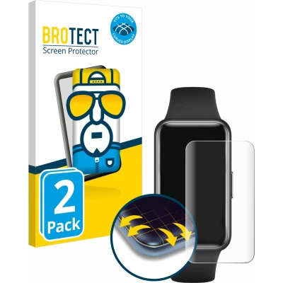 Afbeelding van BROTECT Screenprotector voor Huawei Band 7 Folie Beschermfolie transparant volledig dekking (2 Stuks)