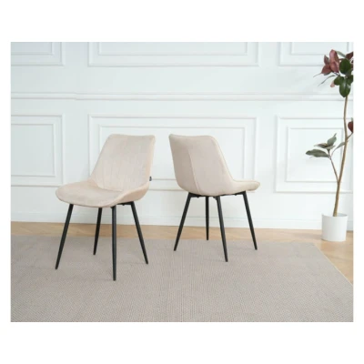 Afbeelding van Lina® Alfa Eetkamerstoel Beige Velvet